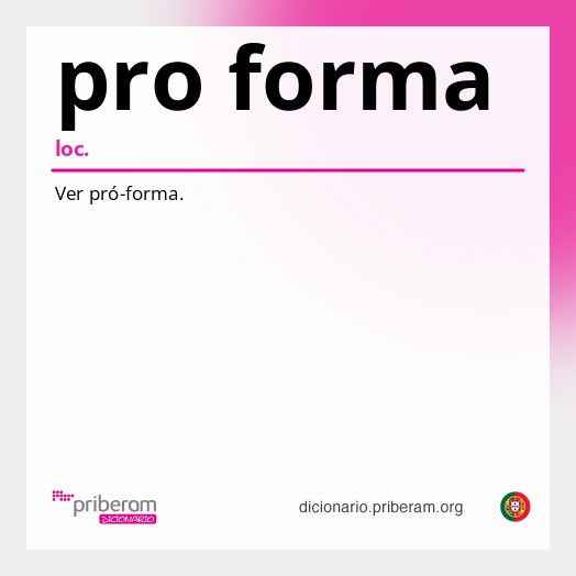 Significado de pro forma
